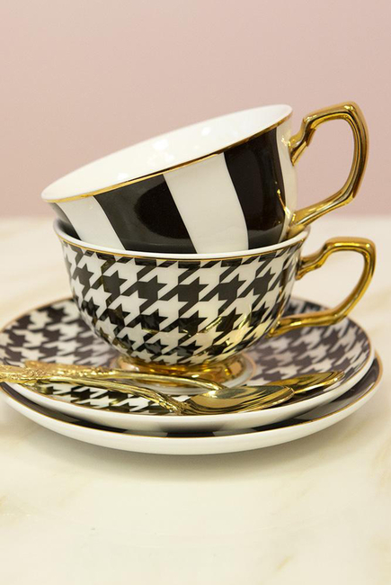 Signature Houndstooth Teacup